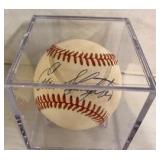 Enos Slaughter Autographed Baseball