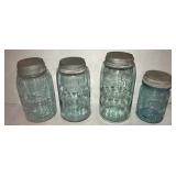 Blue Mason Canning Jars-Screw Lids