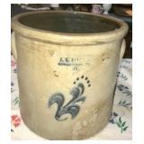 Crock w/ Blue Decoration