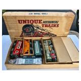 Unique Art Wind-Up Train Set-Mint w/ box