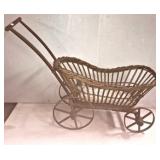 Wicker Doll Buggy