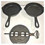 Griswold Frying  Pans & Damper
