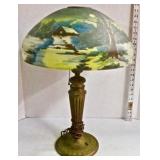 Reverse Painted Table Lamp