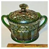 Inverted Feather Covered Jar