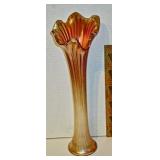 Clear Carnival Glass Vase