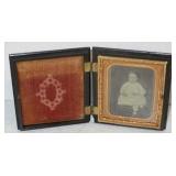 Tin Type Picture in Gutta Percha Case