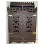 hanging oak cupboard