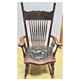 Mahogany Spindle Back Rocing Chair