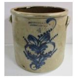 Decorated Blue Crock