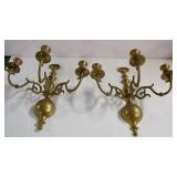 Pair of Brass Sconces 