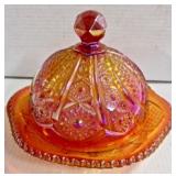 Carnival Glass Butter Dish