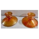 Carnival Glass Candlesticks