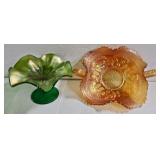 Signed Carnival Glass