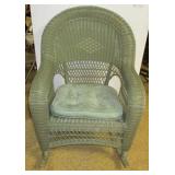 Wicker Rocker w/ matching Foot Stool