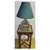 Rustic Table & Lamp