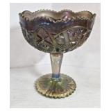 Smoked Carnival Pedestal Dish