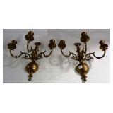 Pair of Brass Sconces