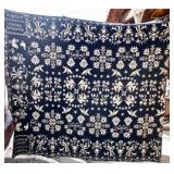 1833 Blue Homespun Coverlet