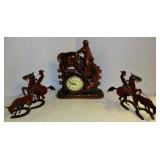 Horse Clock & Bookends