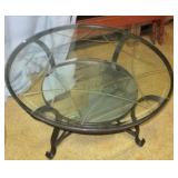 Round Iron & Glass Table