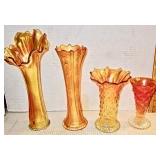 Carnival glass Vases