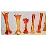 Carnival Glass Vases 