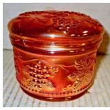 Carnival glass Powder Jar