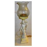 Cherub Figural Oil Lamp