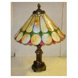 Leaded Table lamp w/ bronze base