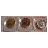 3 Unc. Silver JFK Half Dollars