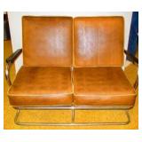 Mid-Century Chrome 2 Seat Bench