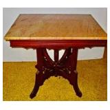 Walnut Marble Top Table