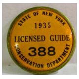 1935 LICENSED GUIDE BADGE