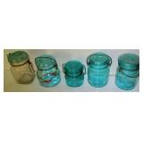 Blue canning Jars