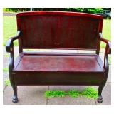 Clawfoot Mahogany Bench