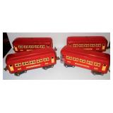 Lionel Red Comet Cars
