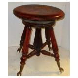 Claw & Ball Foot Piano Stool