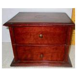 Two Drawer Walnut Box