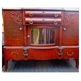 Oak Server w/ Curved Glass