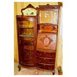 Oak Side by Side w/ leaded glass