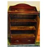 Open Front Oak Bookcase