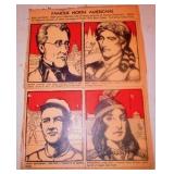 Uncut TY COBB Card panel