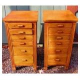 Pair of Oak Cabinets