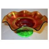 Northwood Carnival Glass Pedestal  Dish