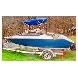 Side View of Boat & Trailer