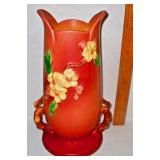 10" Roseville Apple Blossom Vase
