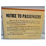 1955 NY Transit Subway Notice Sign