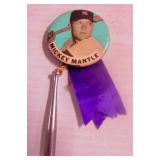 Mickey Mantle Button w/ Ribbon
