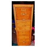4 Drawer Oak File Cabinet
