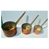 Graduated Copper Pots